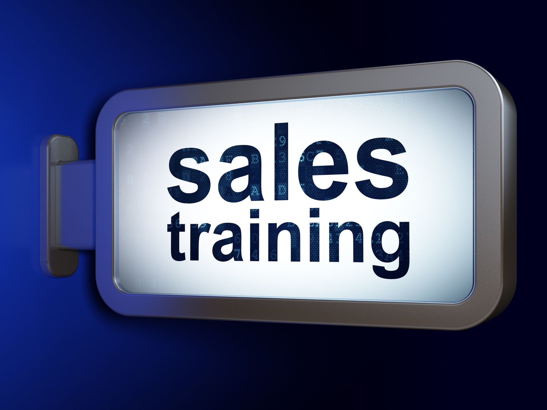 Marketing concept: Sales Training on billboard background